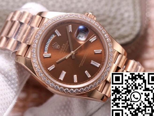 Factory Chocolate Diamond Rolex Dial Day-Date EW M228345RBR-0006 Color 0713